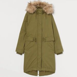 H&M Olive Green XL Cotton Parka